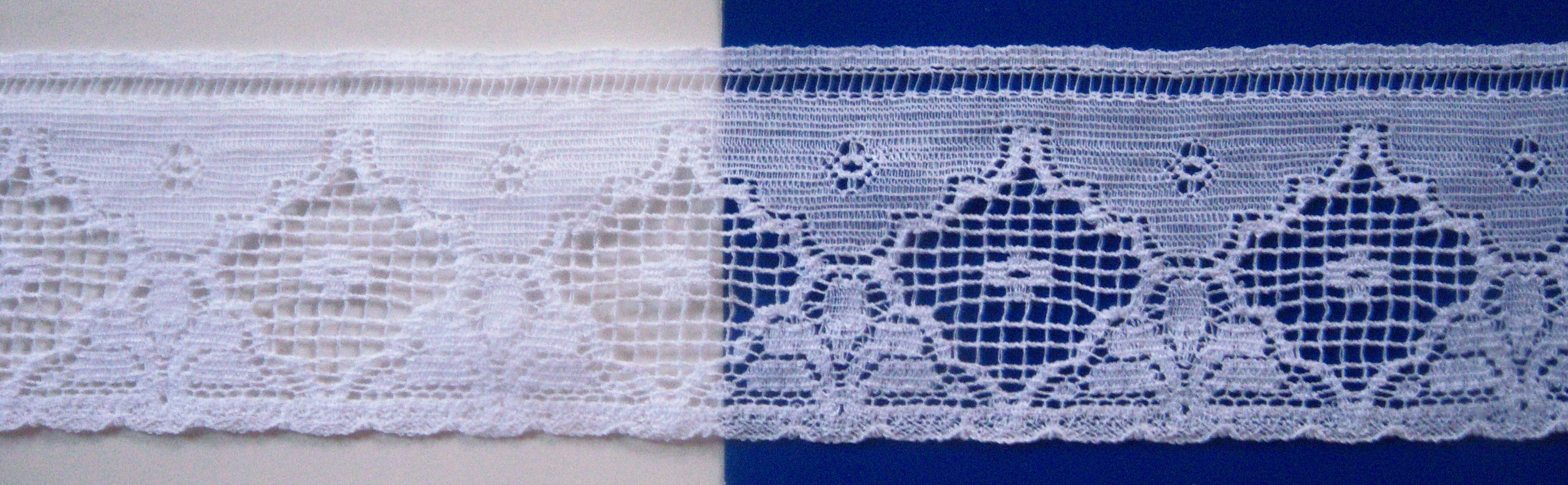 White 2 1/4" Nylon Lace