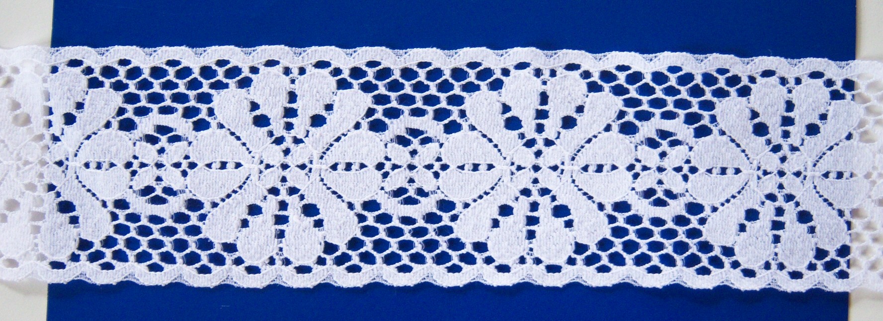 White 2 1/4" Nylon Lace