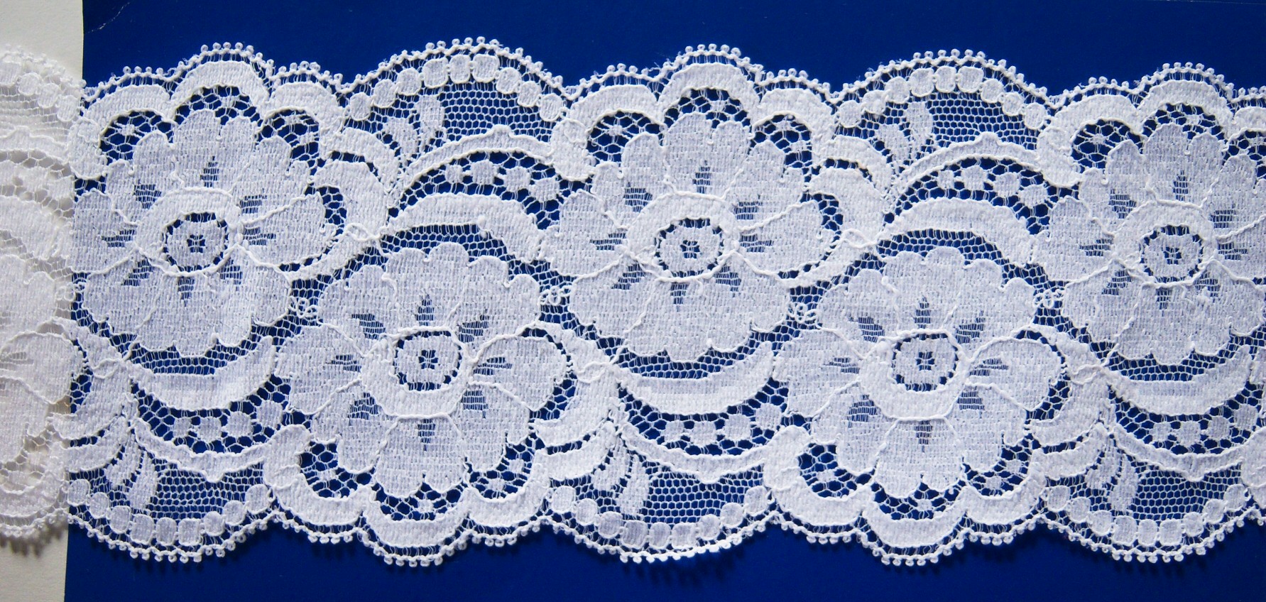 White 3 3/8" Nylon Lace