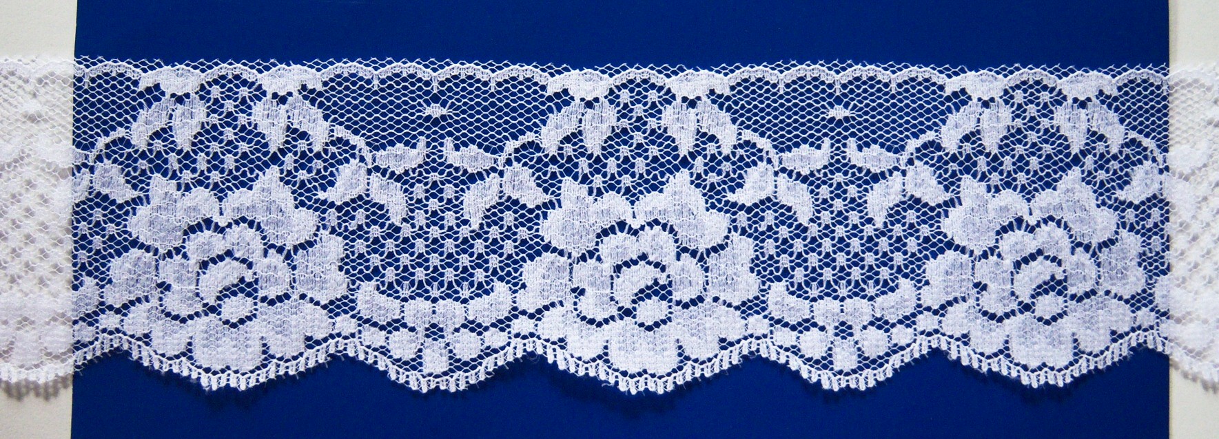 White 2 1/4" Nylon Lace