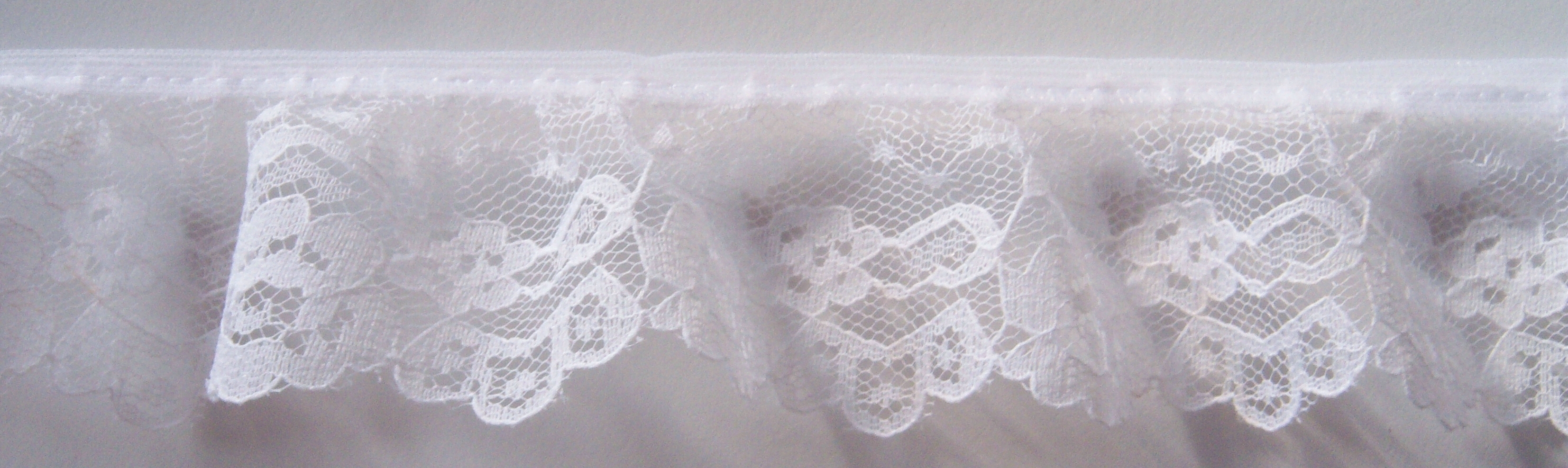 White 2" Ruffled Lace