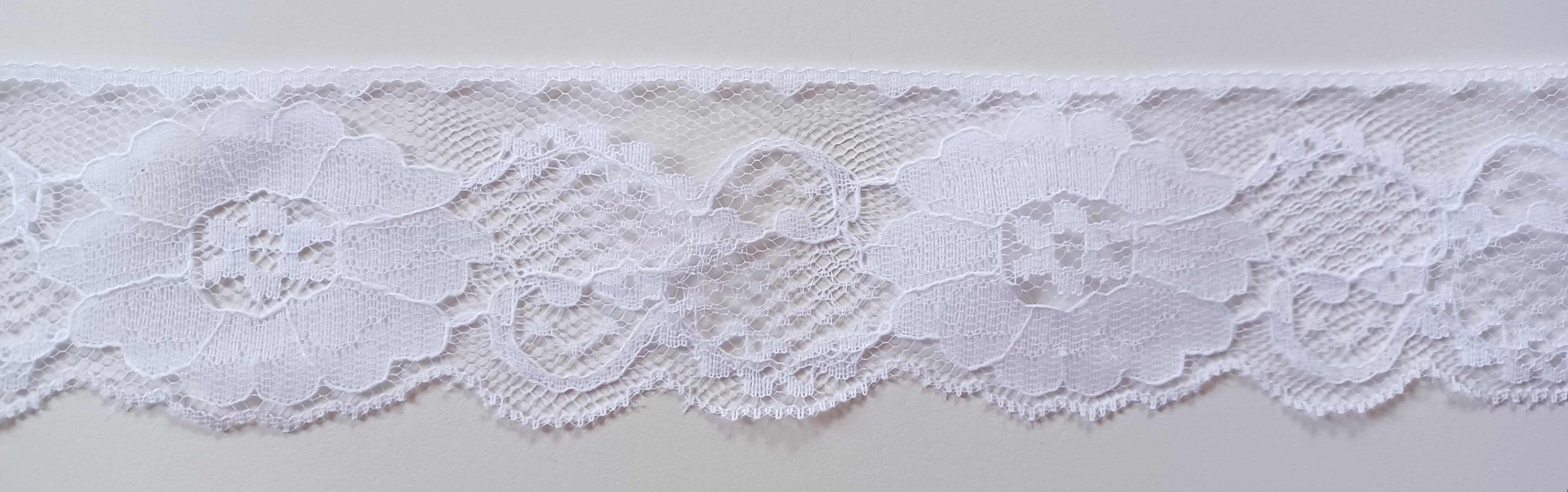 White 2 1/4" Nylon Lace