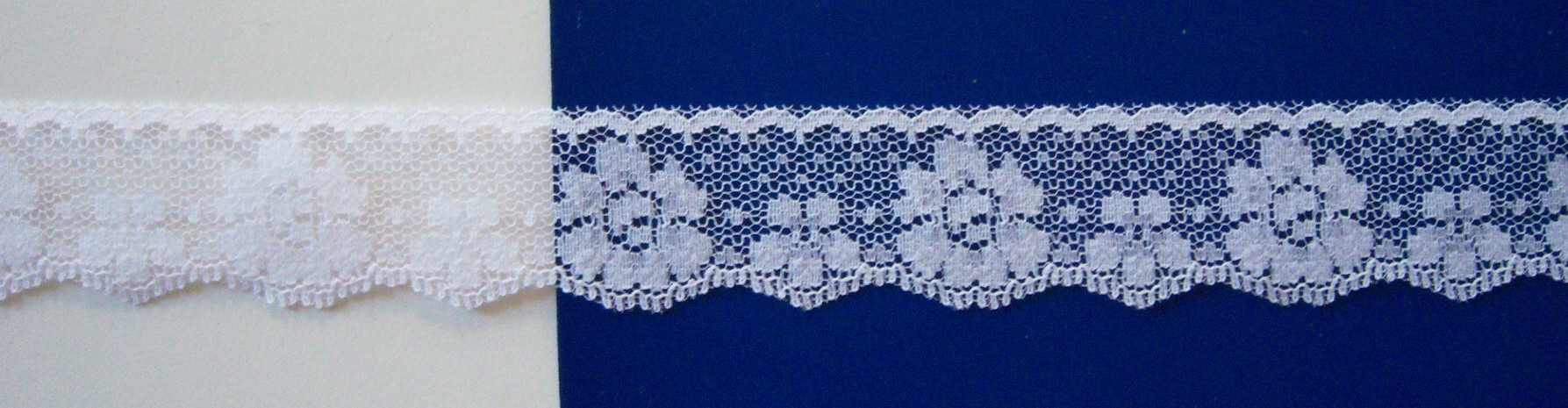 White 1 1/8" Nylon Lace