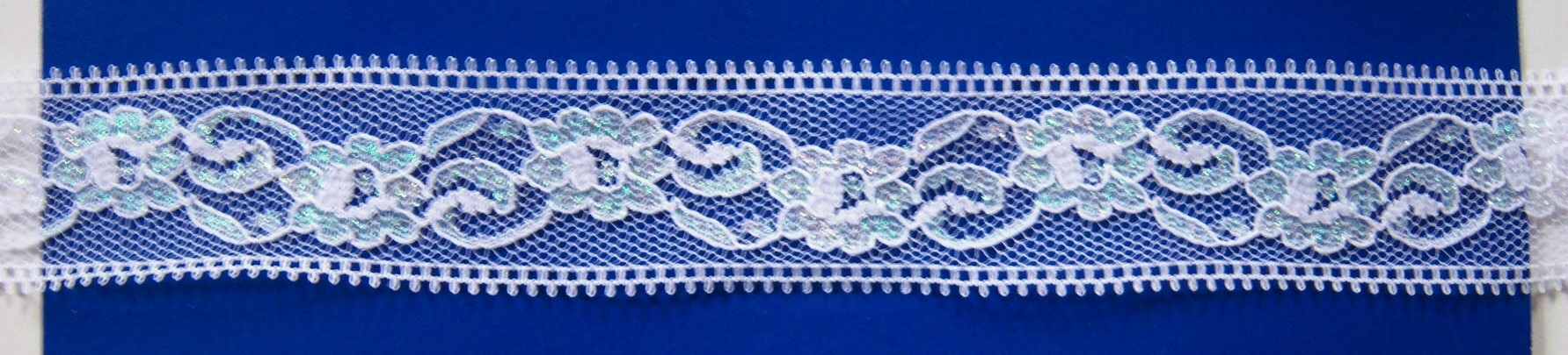 White Iridescent 1 1/8" Lace