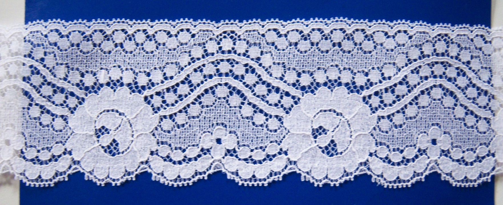 White 2 1/2" Nylon Lace