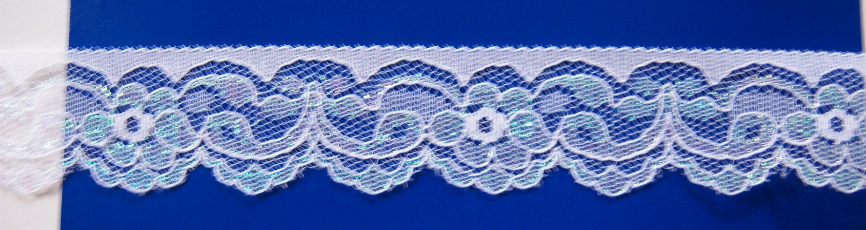 White Iridescent 1 3/8" Lace