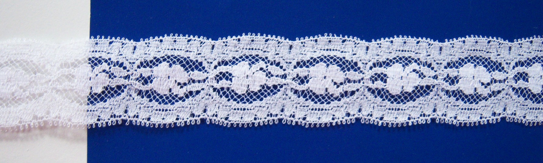 Silk White 1 1/4" Nylon Lace