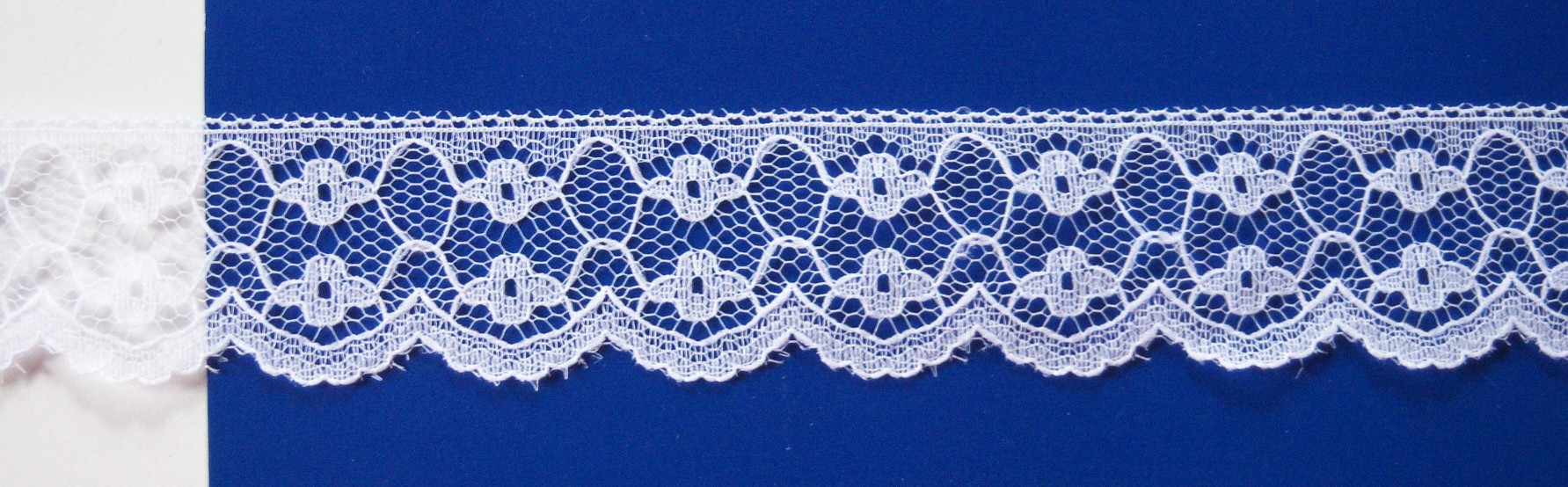 White 1 1/4" Nylon Lace