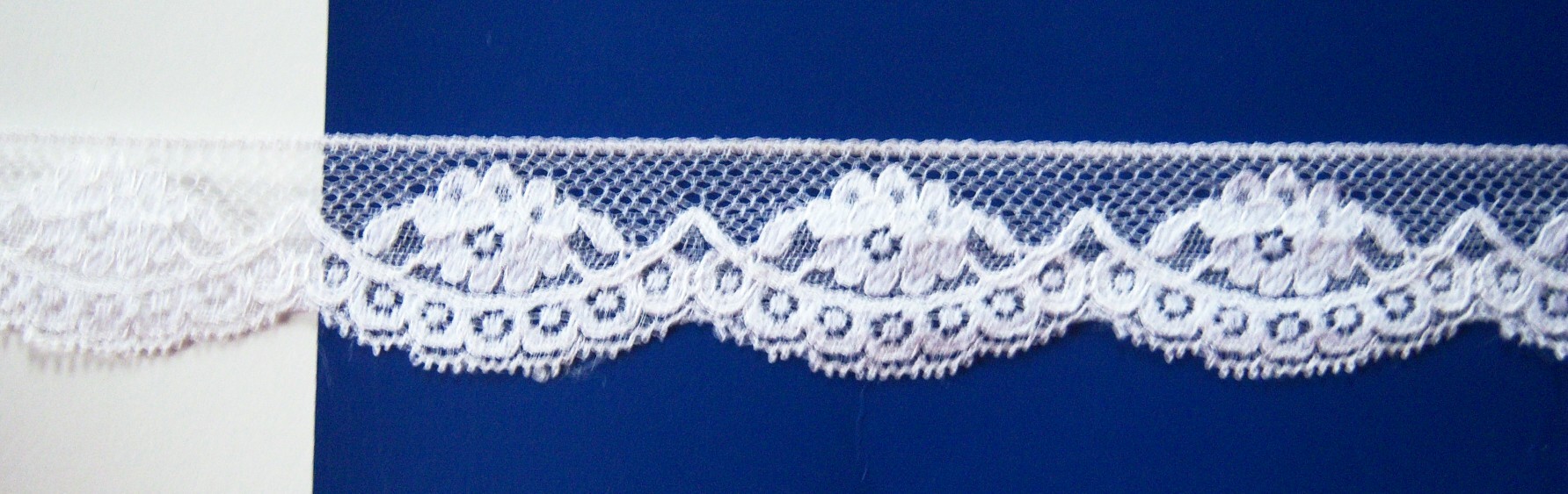 White 1 1/8" Nylon Lace