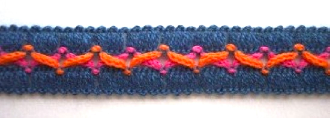 Indigo/Orange 5/8" Braid