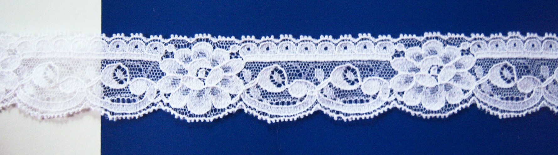 Euro White 1 1/4" Nylon Lace