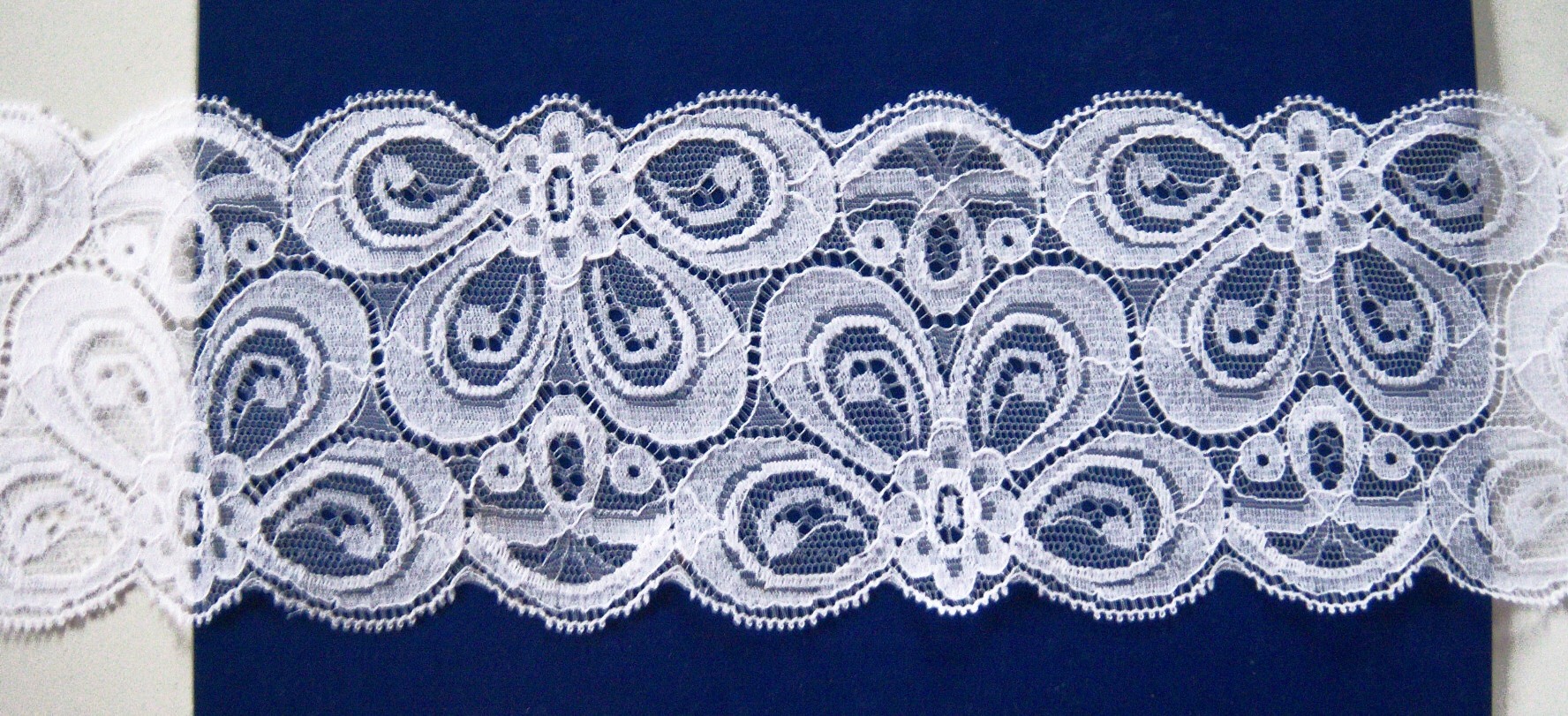 White Floral Nylon 3 3/4" Lace