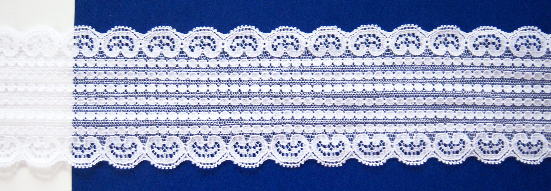 White 2 1/2" Nylon Lace