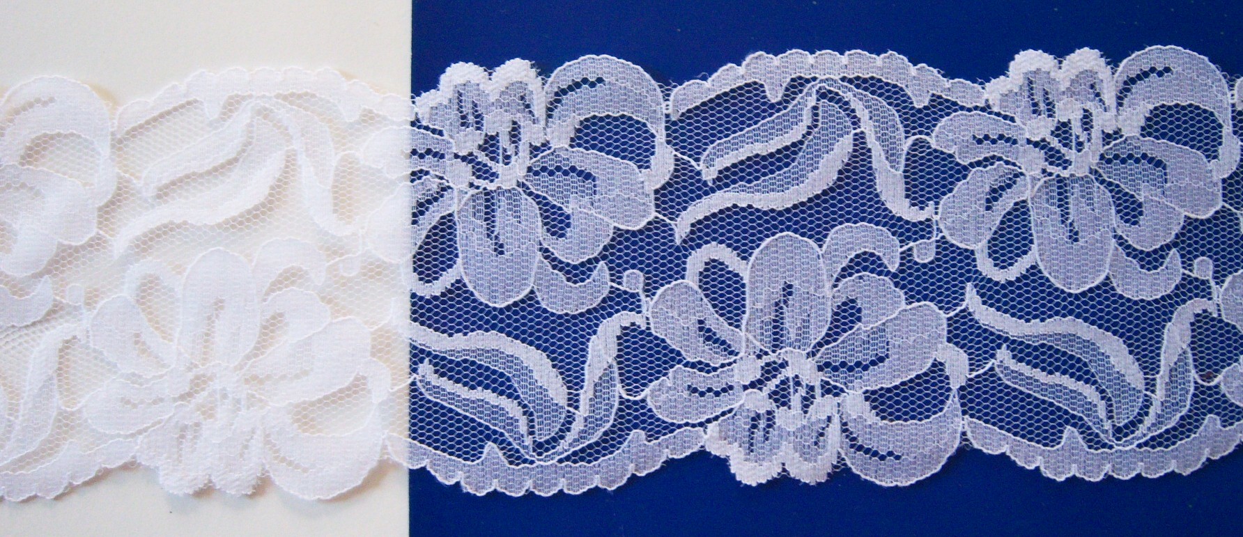 White 3 3/4" Nylon Lace