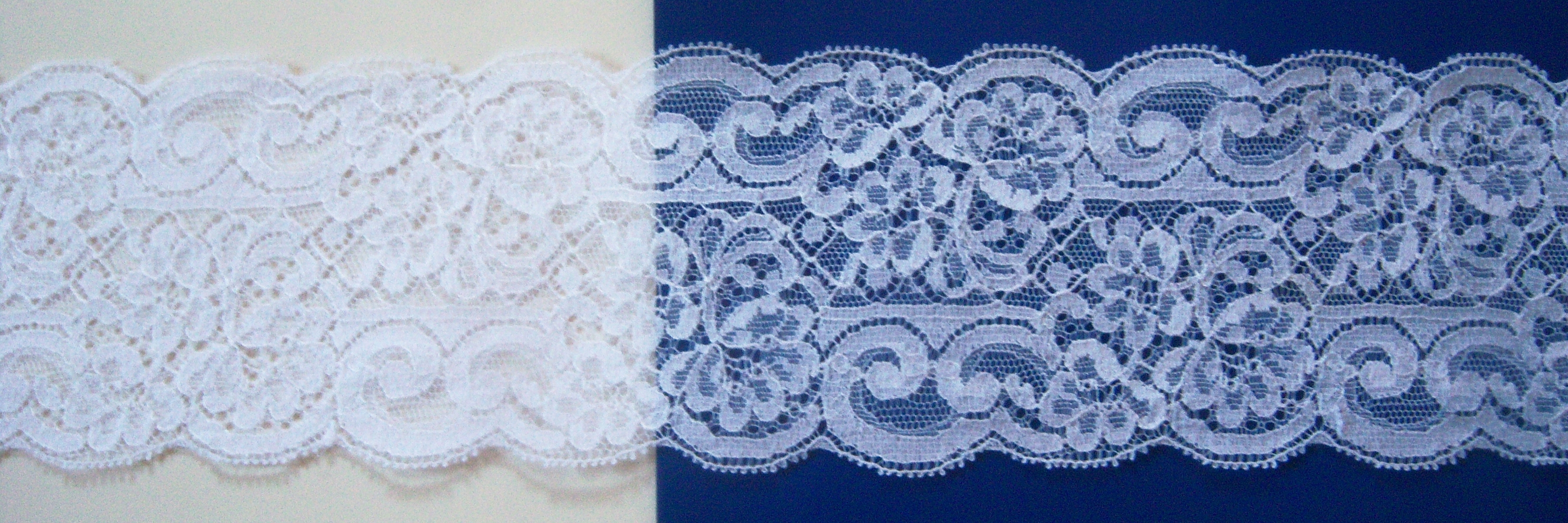 White Nylon 3 1/4" Lace