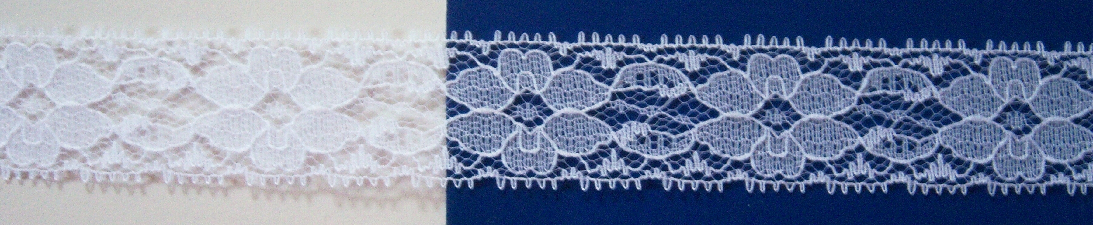 White 1 1/4" Nylon Lace