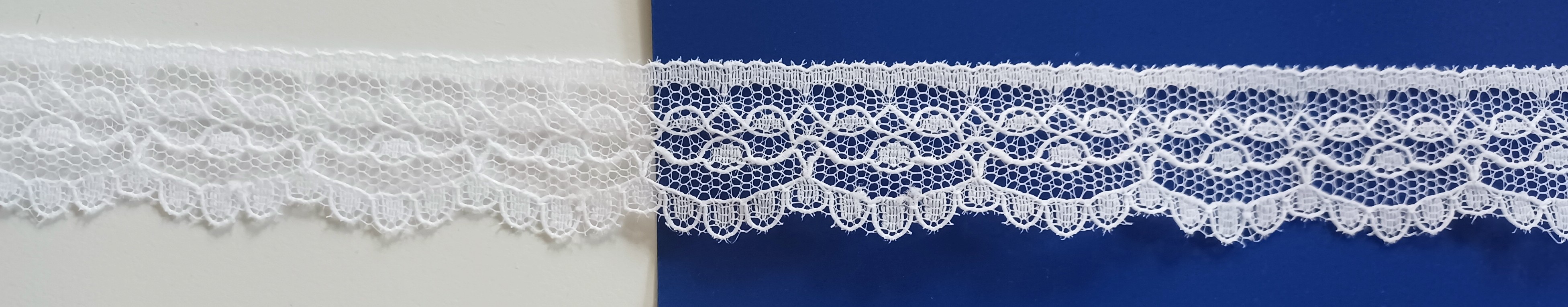 White 1" Nylon Lace