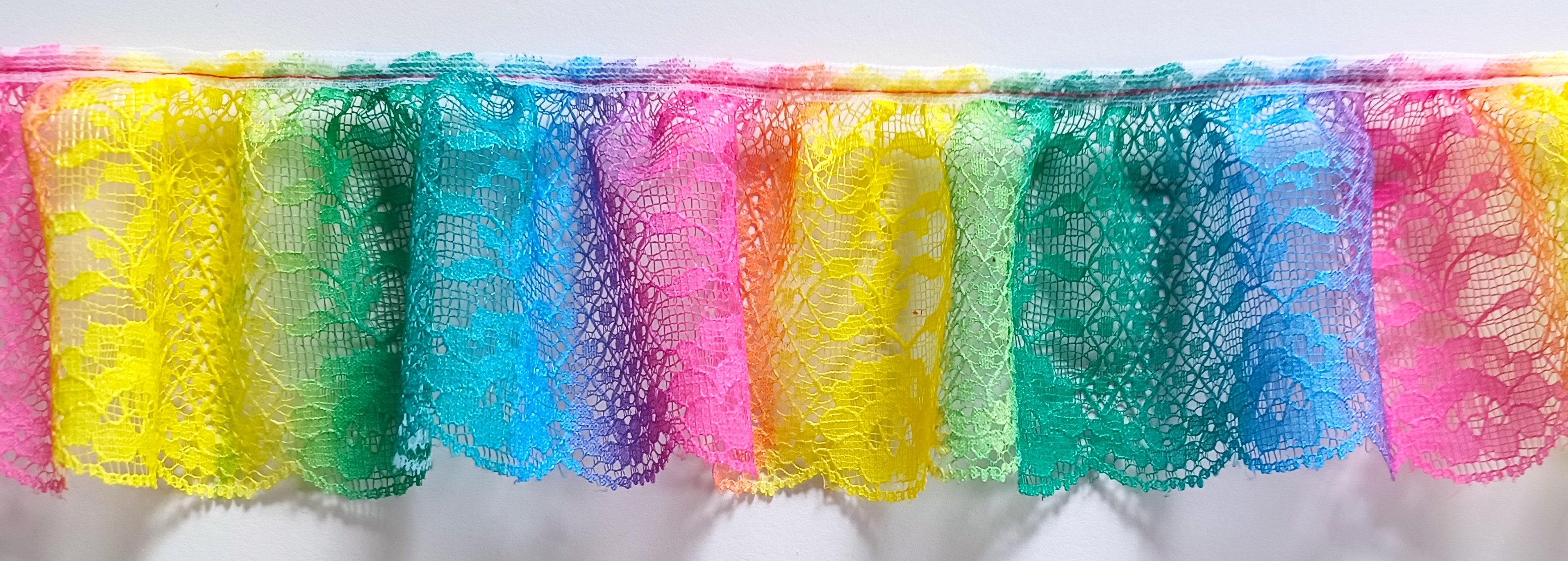 Rainbow 3" Ruffled Lace