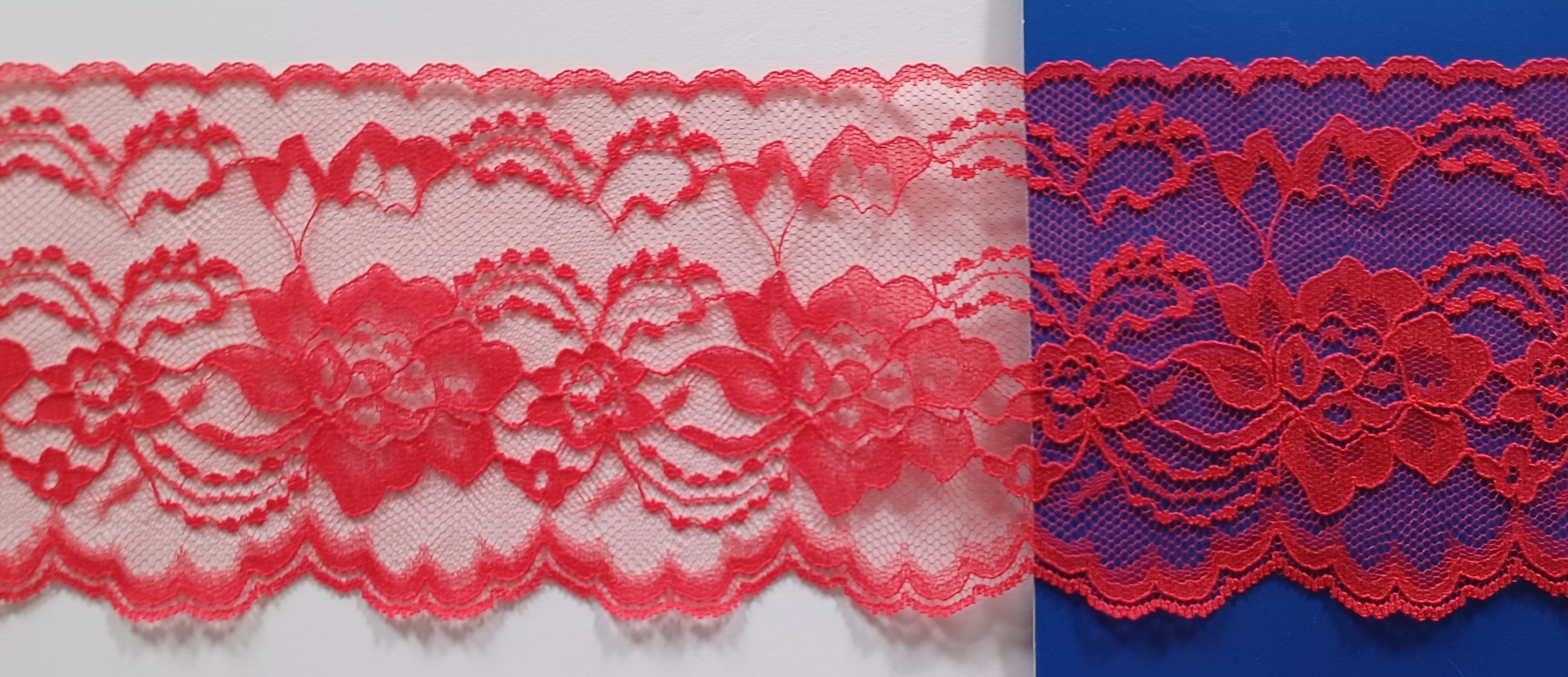 True Red 4" Nylon Lace