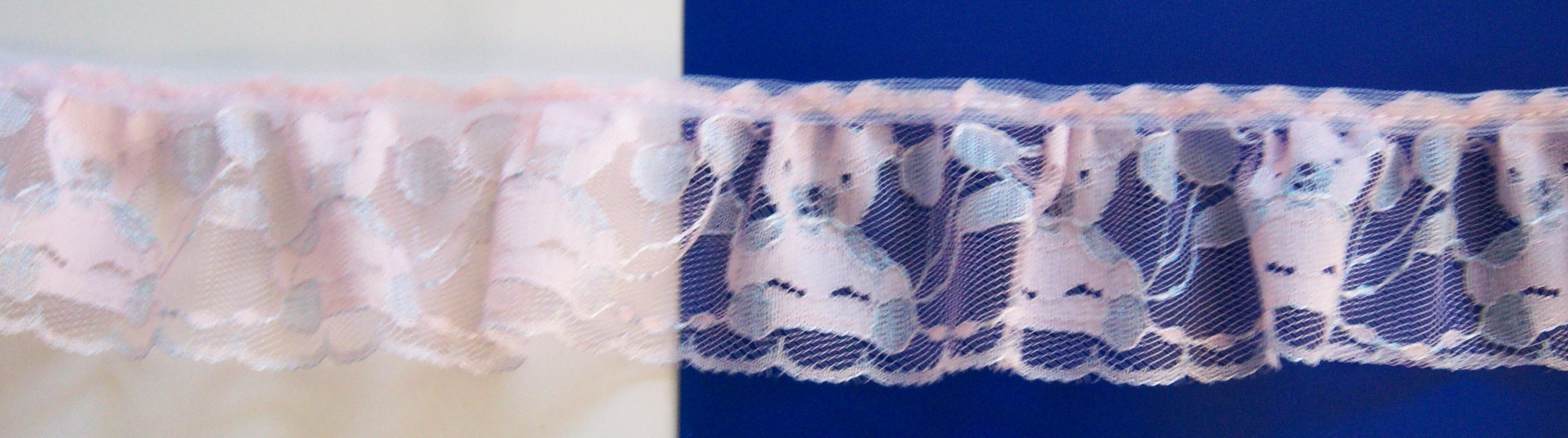 Pink/Blue Bears 2" Ruffled Lace