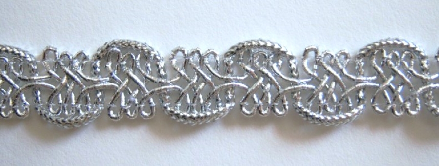 Silver Metallic US Made 1/2" Braid