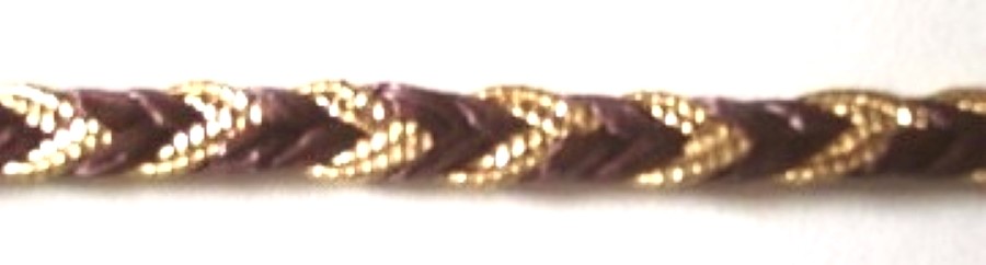 Briarwood/Gold 1/4" Braided Trim