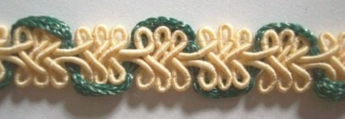 Maize/Green 5/8" Braid