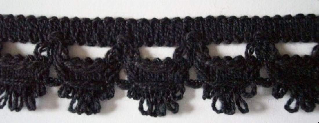 Black 7/8" Cotton Lace