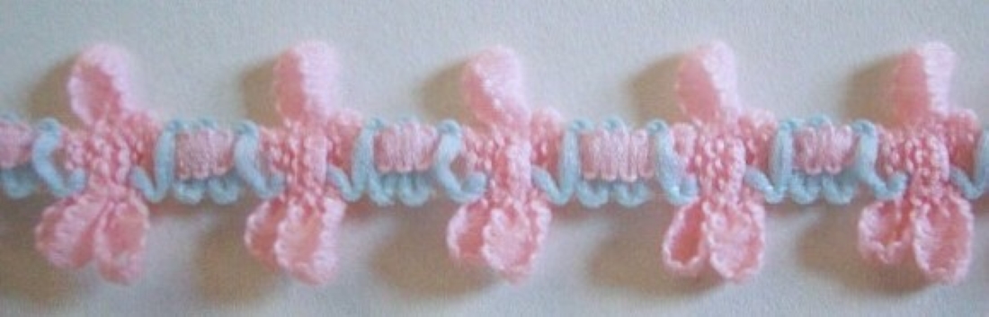 Pink/Blue Rococo 5/8" Braid