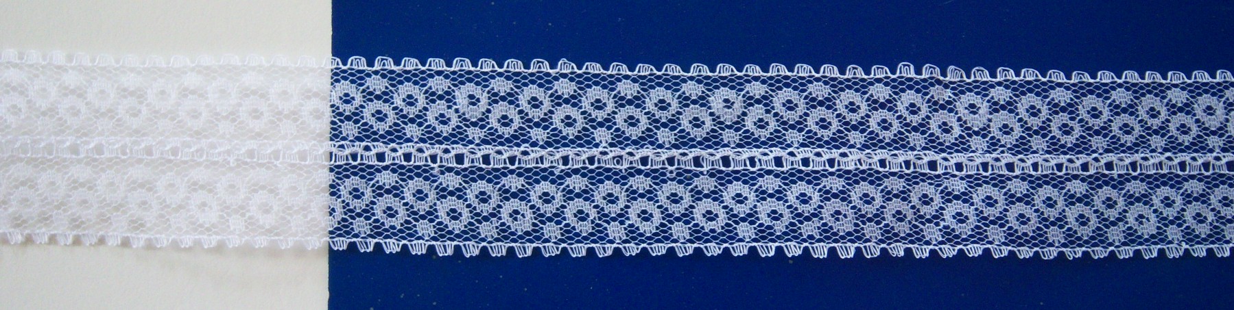 White 1 1/2" Soft Nylon Lace