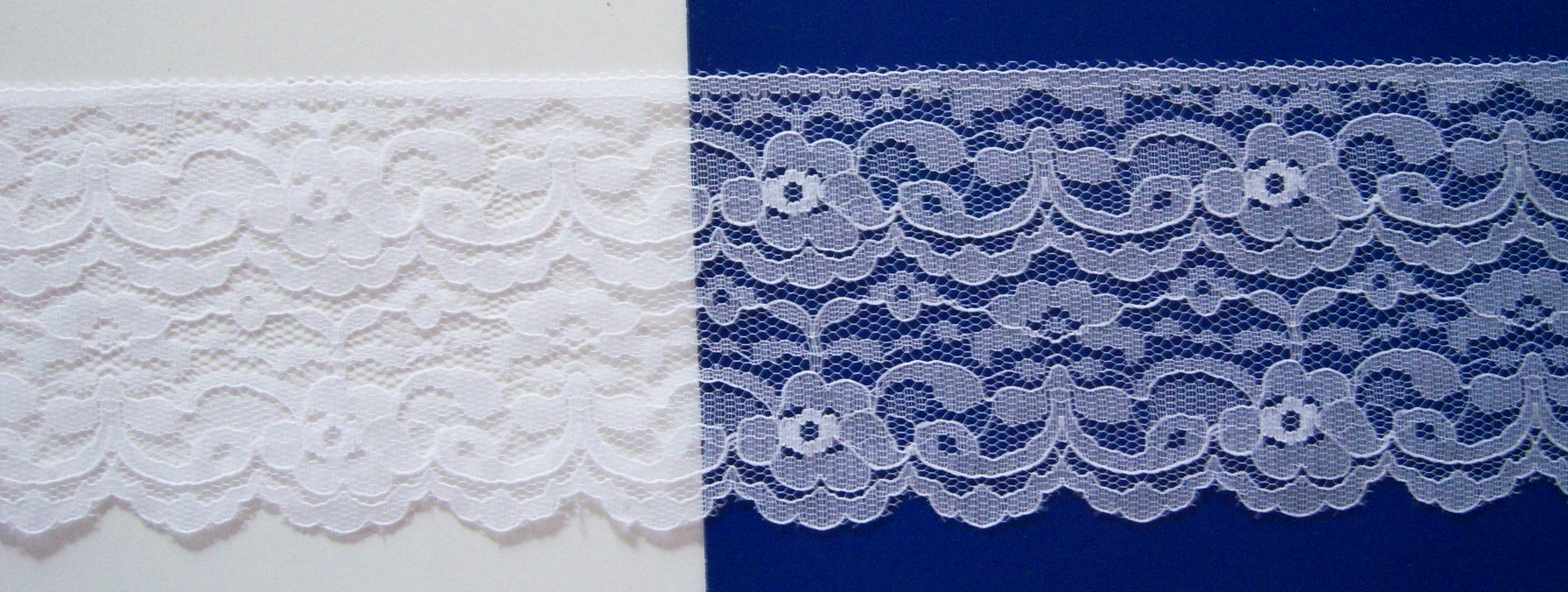 White 3 3/8" Nylon Lace