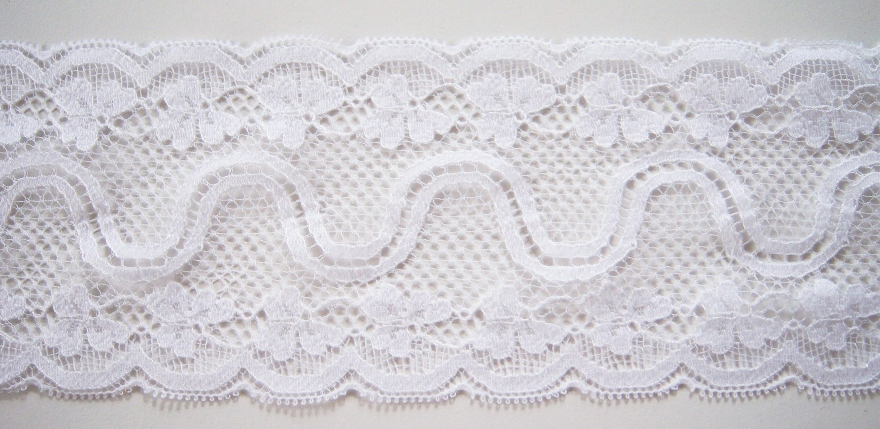 White 3 1/2" Nylon Lace