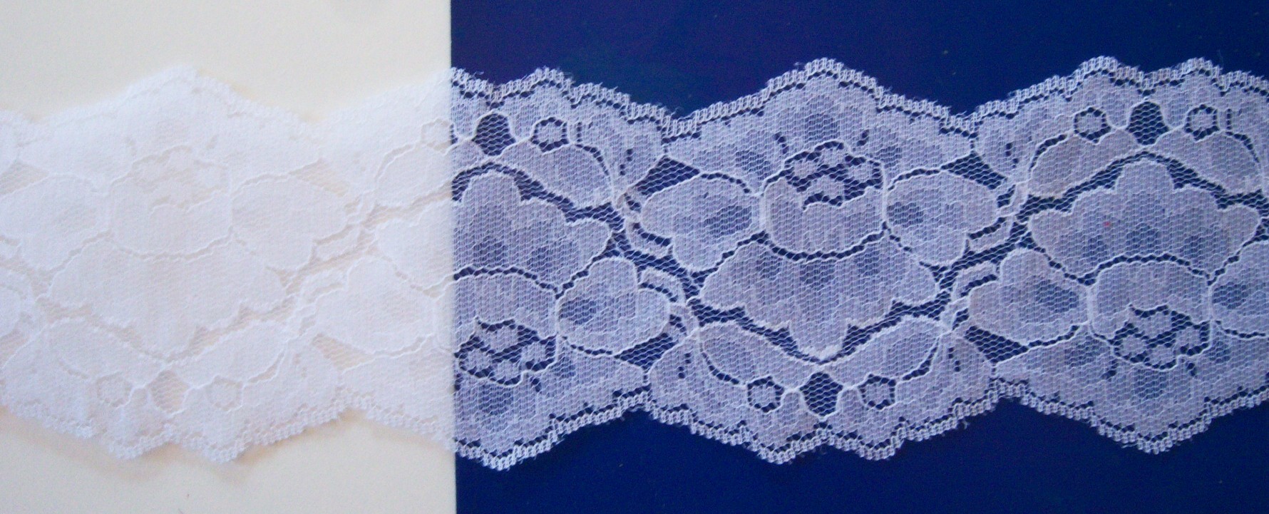 White 3 1/4" Nylon Lace