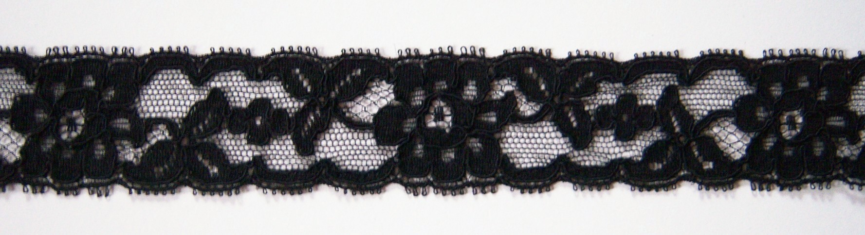 Black 1 1/4" Nylon Lace