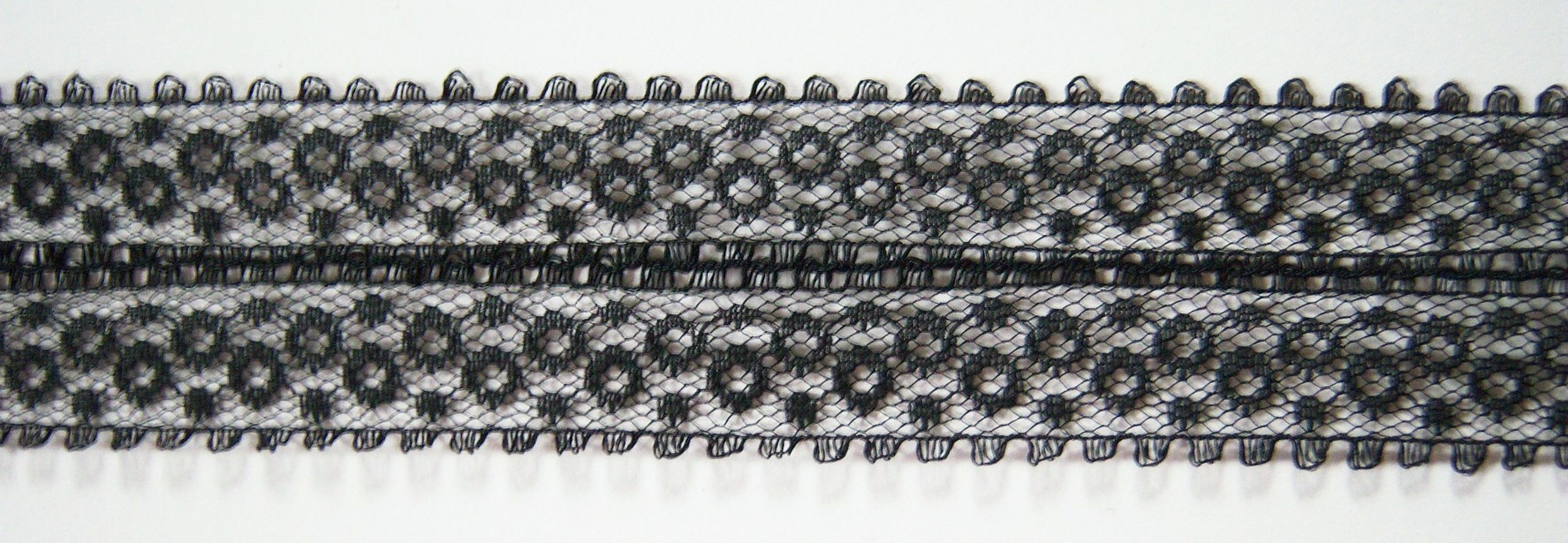 Black 1 1/2" Nylon Lace