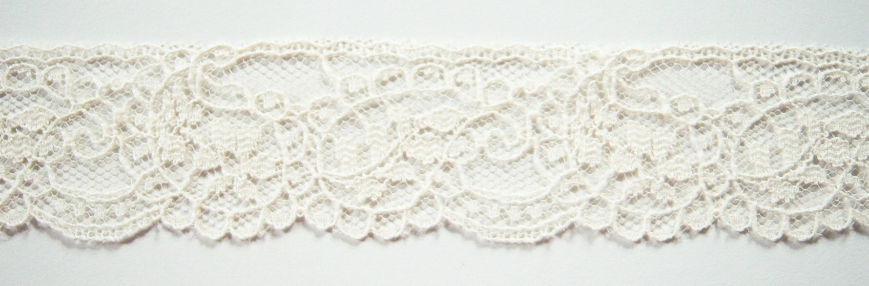 Ecru 1 3/8" Nylon Lace