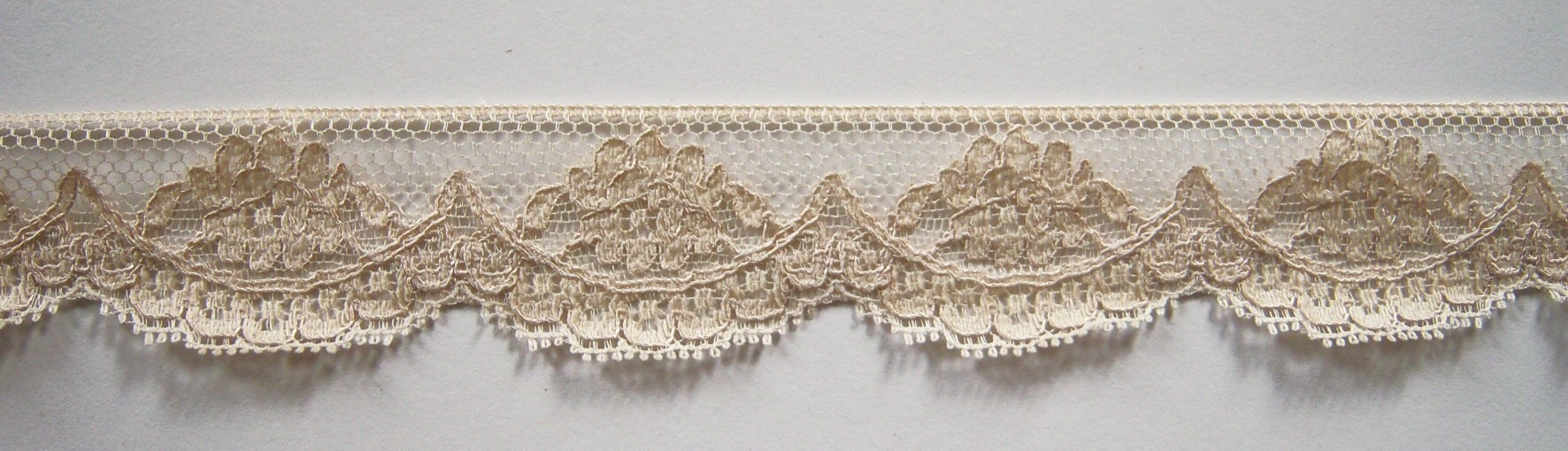 Golden Beige 1 1/4" Nylon Lace