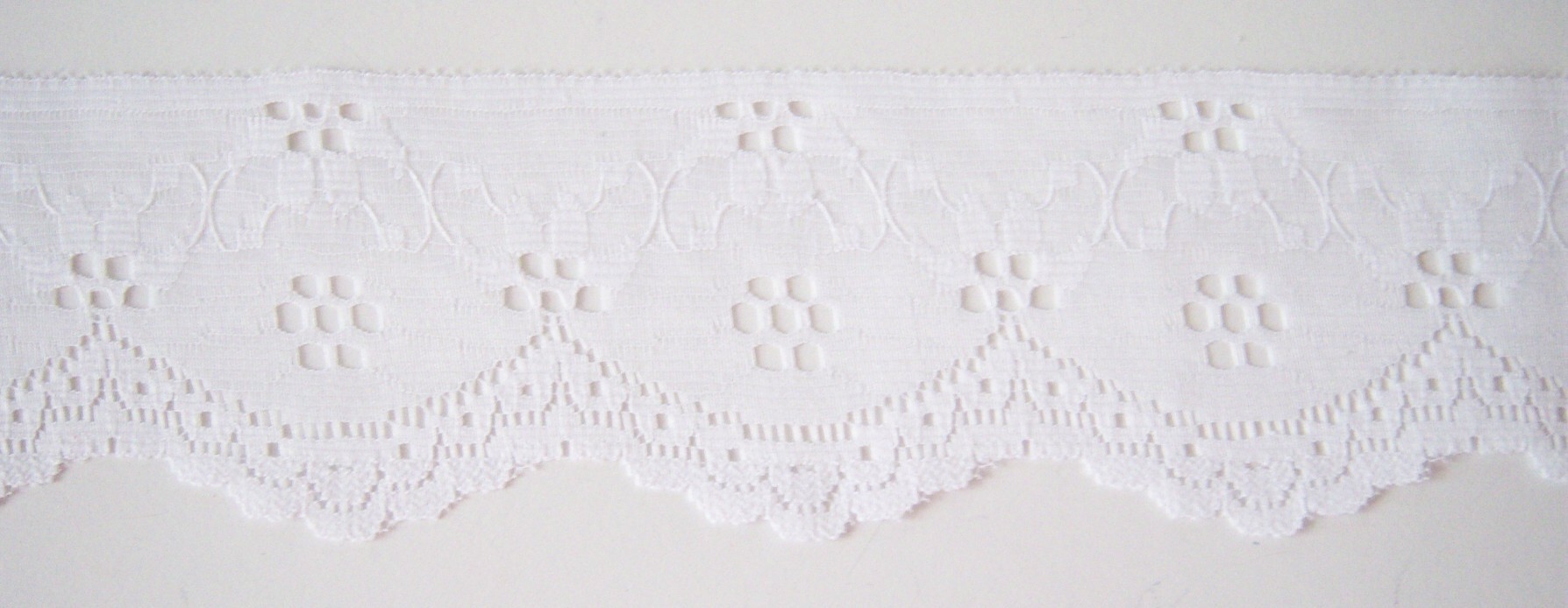 White 2 1/4" Nylon Lace