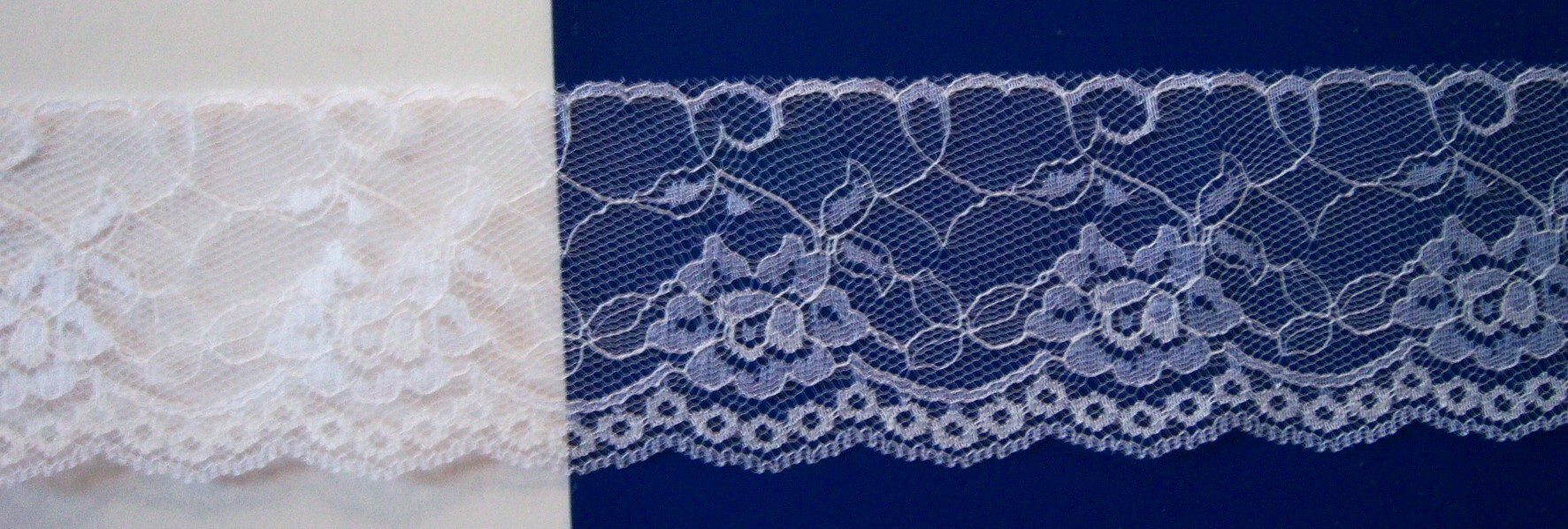 Natural White 2 3/8" Nylon Lace