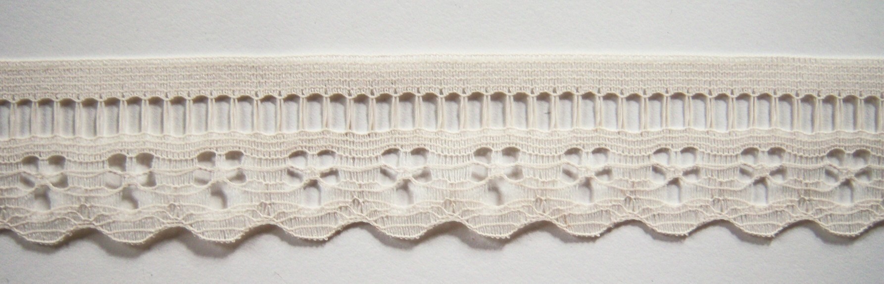 Ecru 1 1/4" Nylon Lace