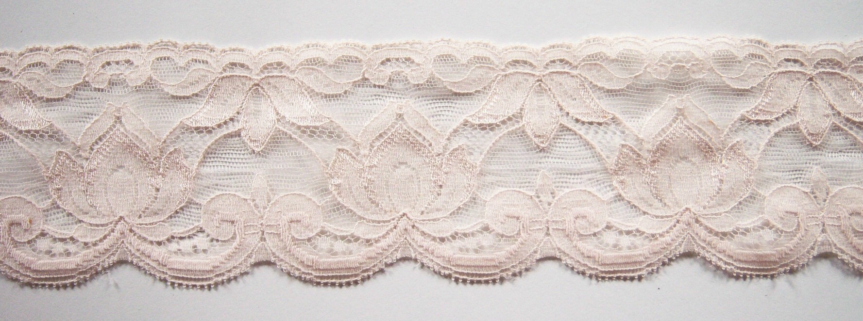 Shiny Blush 2 7/8" Nylon Lace