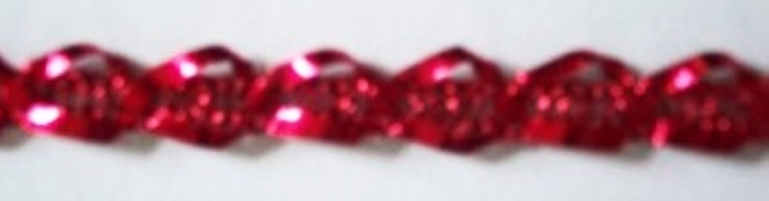 Red Metallic 1/4" Braided Mylar