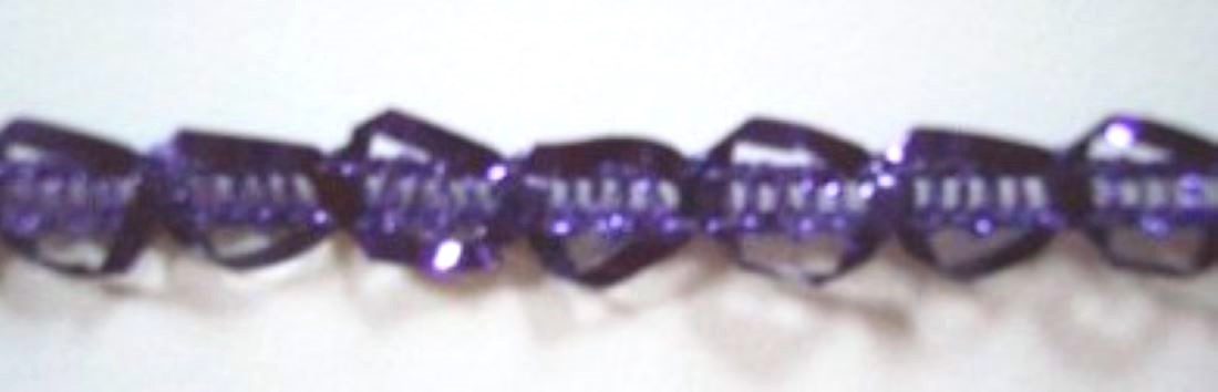 Purple Metallic 1/4" Braided Mylar