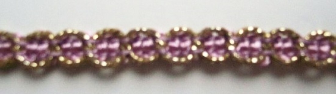 Gold/Mauve 3/16" Woven Trim