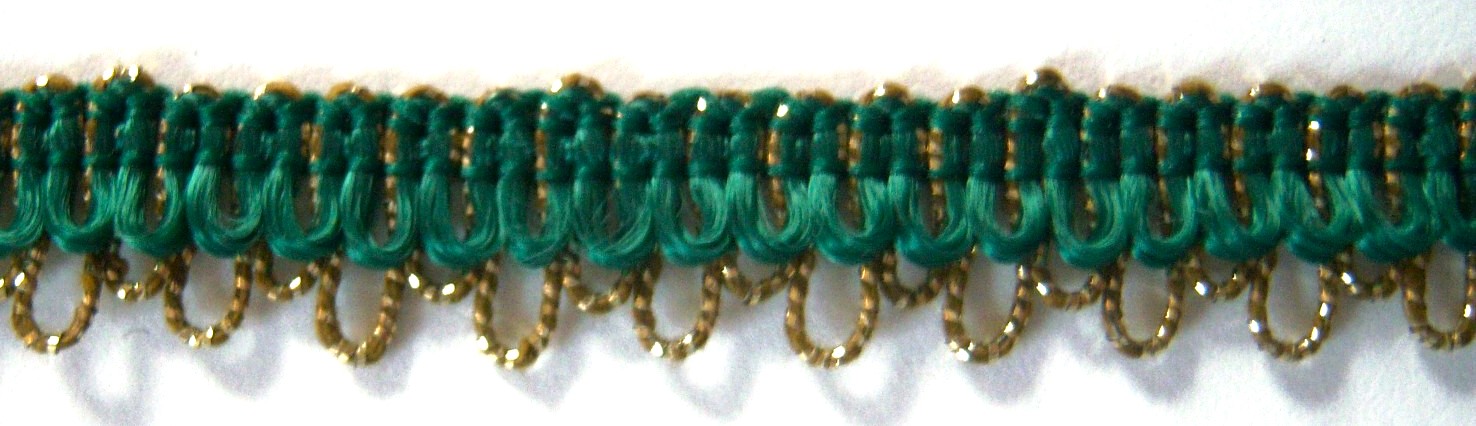 Green/Gold 9/16" Metallic Loops