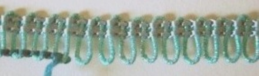 Aqua Iridescent 3/8" Fringe Trim