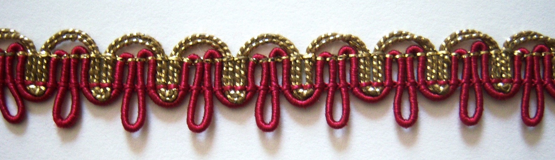 Gold/Wine Polypro 5/8" Loops