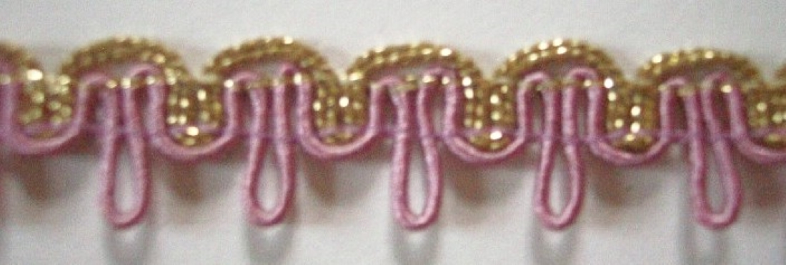 Gold/Plum Rose Polypro 5/8" Loops