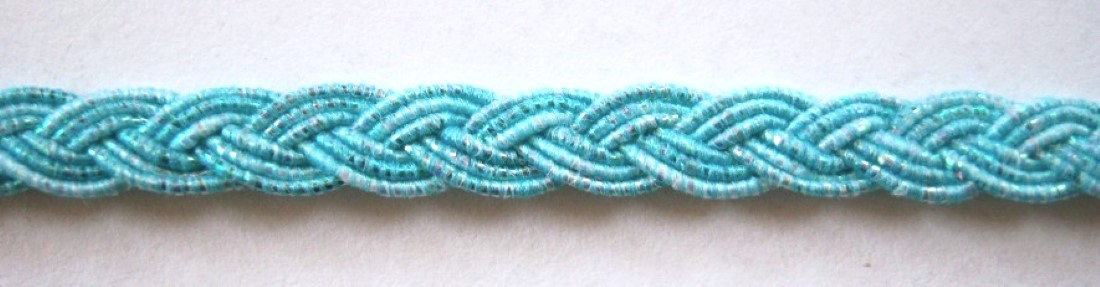 Aqua Iridescent 5/16" Braided Trim