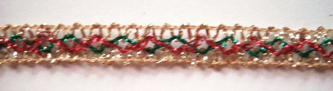 Gold/Red/Green 5/16" Open Trim